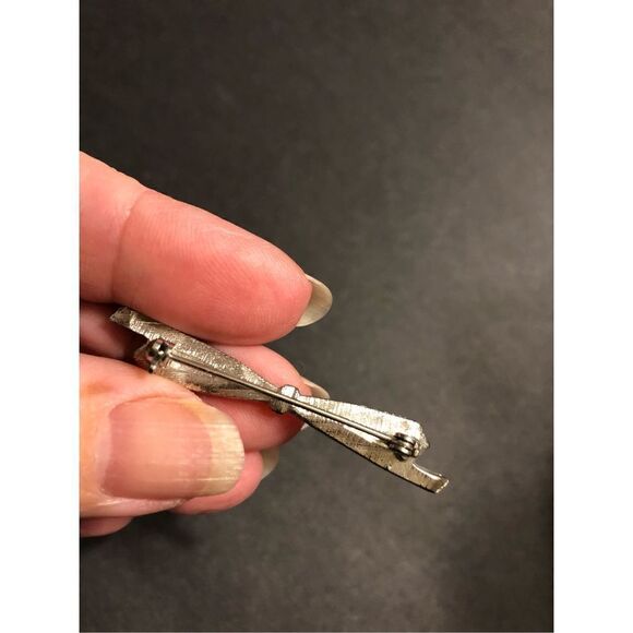 Vintage Rhinestone Bow Pin  - Picture 2 of 4